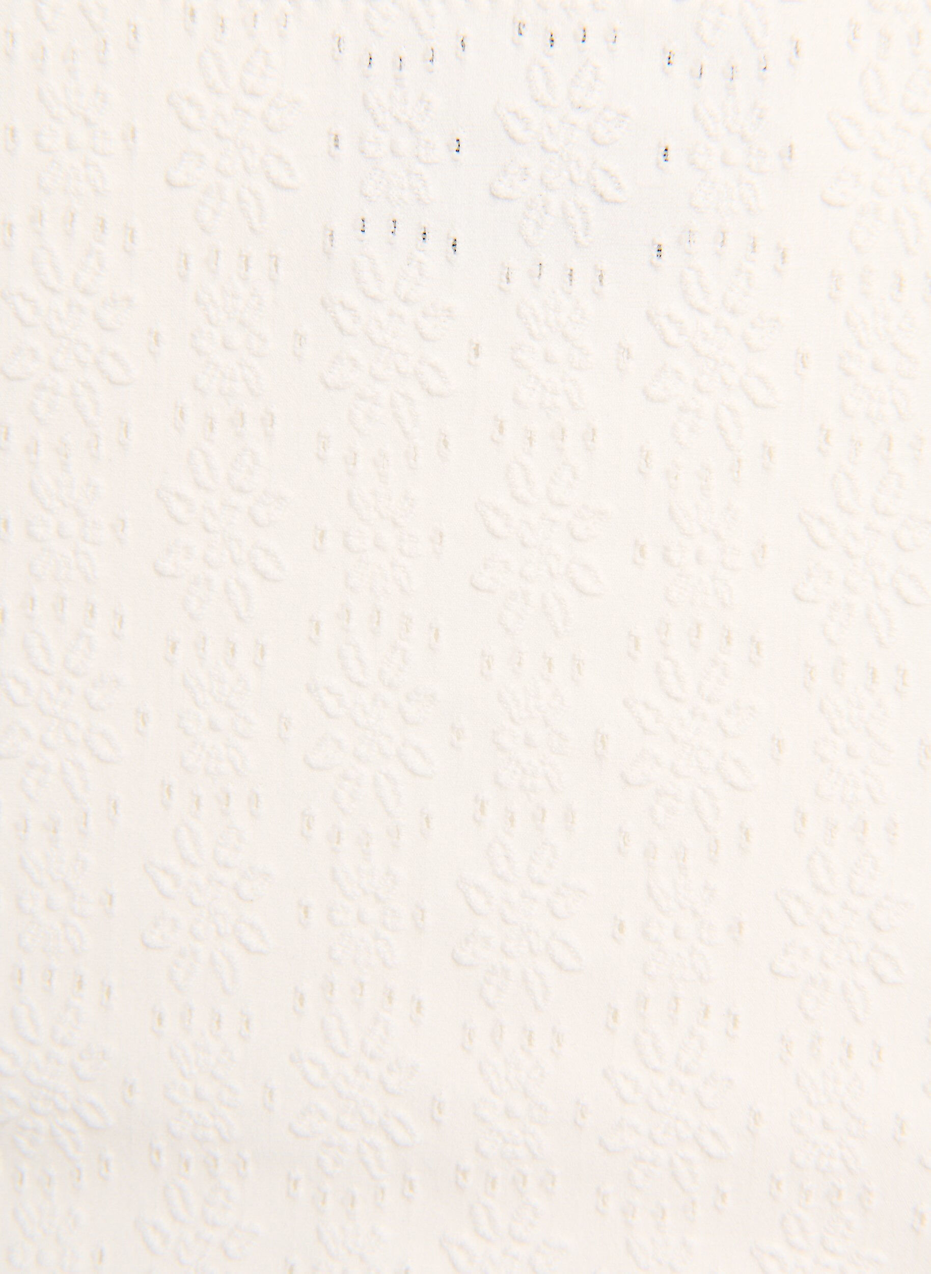 ZizziBikinibroekjes met een structuurpatroon en normale taille, Wit, Packshot image number 2