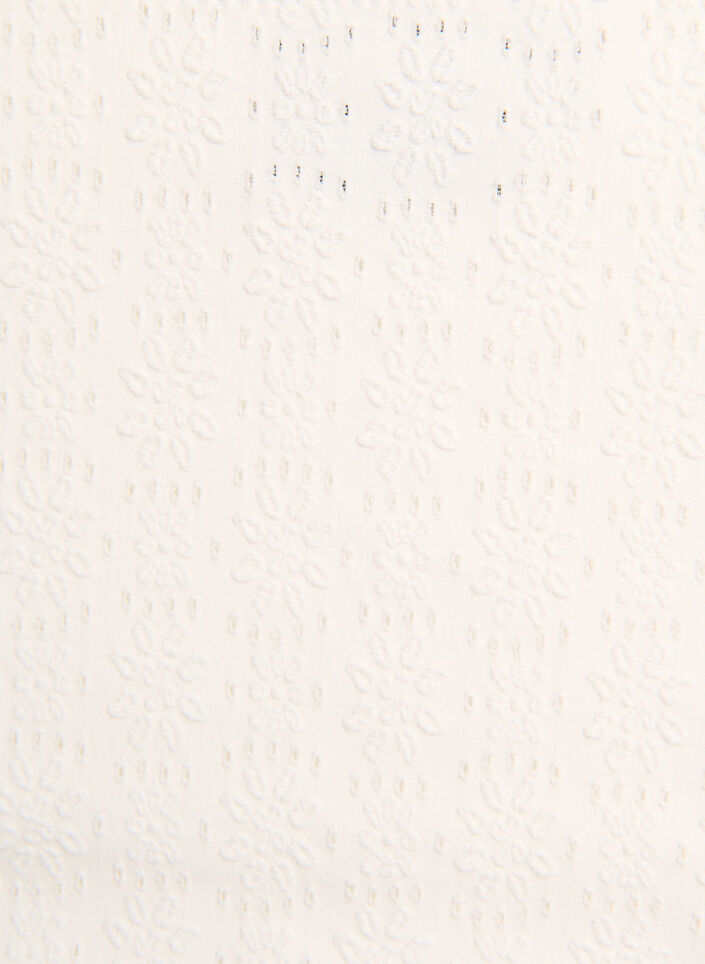 Bikinibroekjes met een structuurpatroon en normale taille, Wit, Packshot