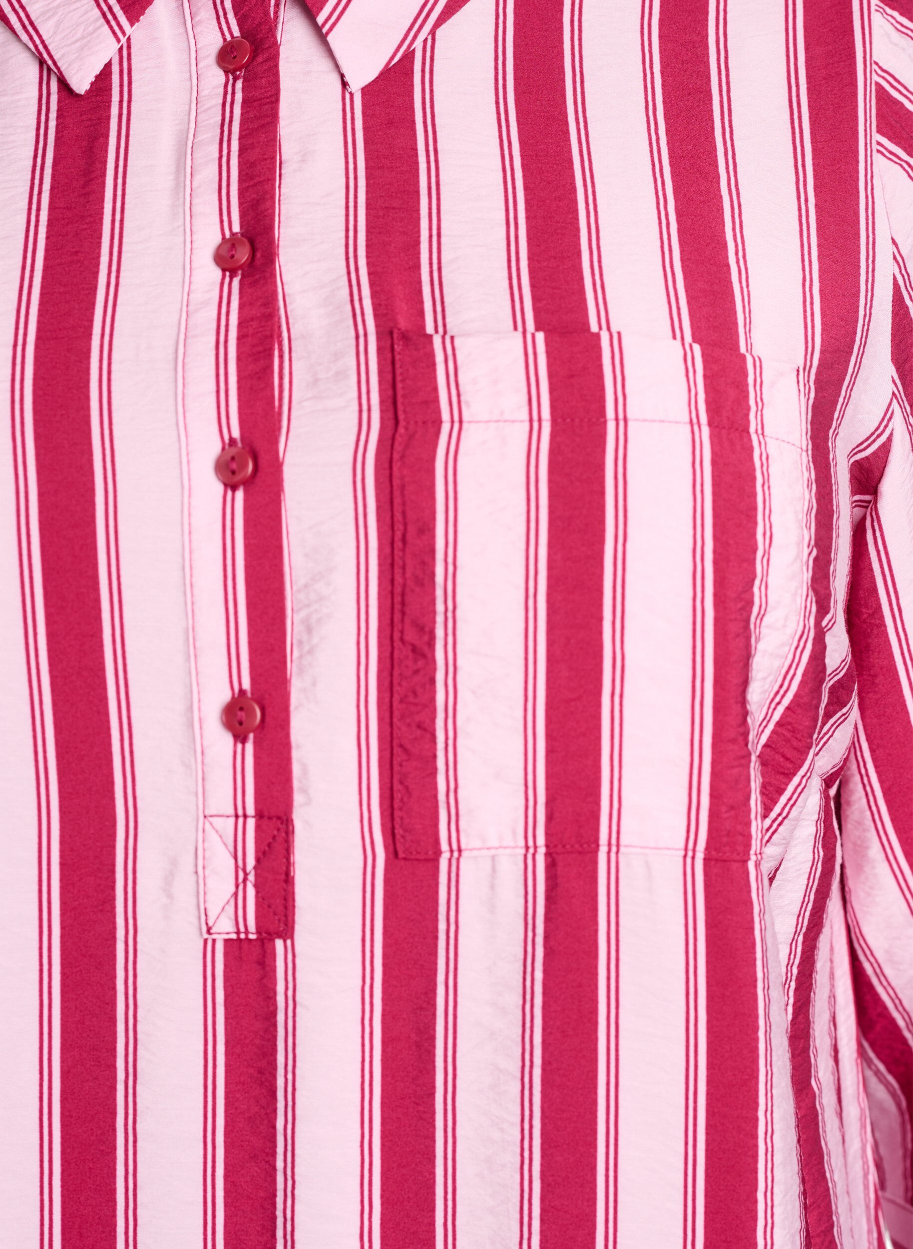 ZizziKorte jurk met kraag en borstzak, Roze, Packshot image number 2