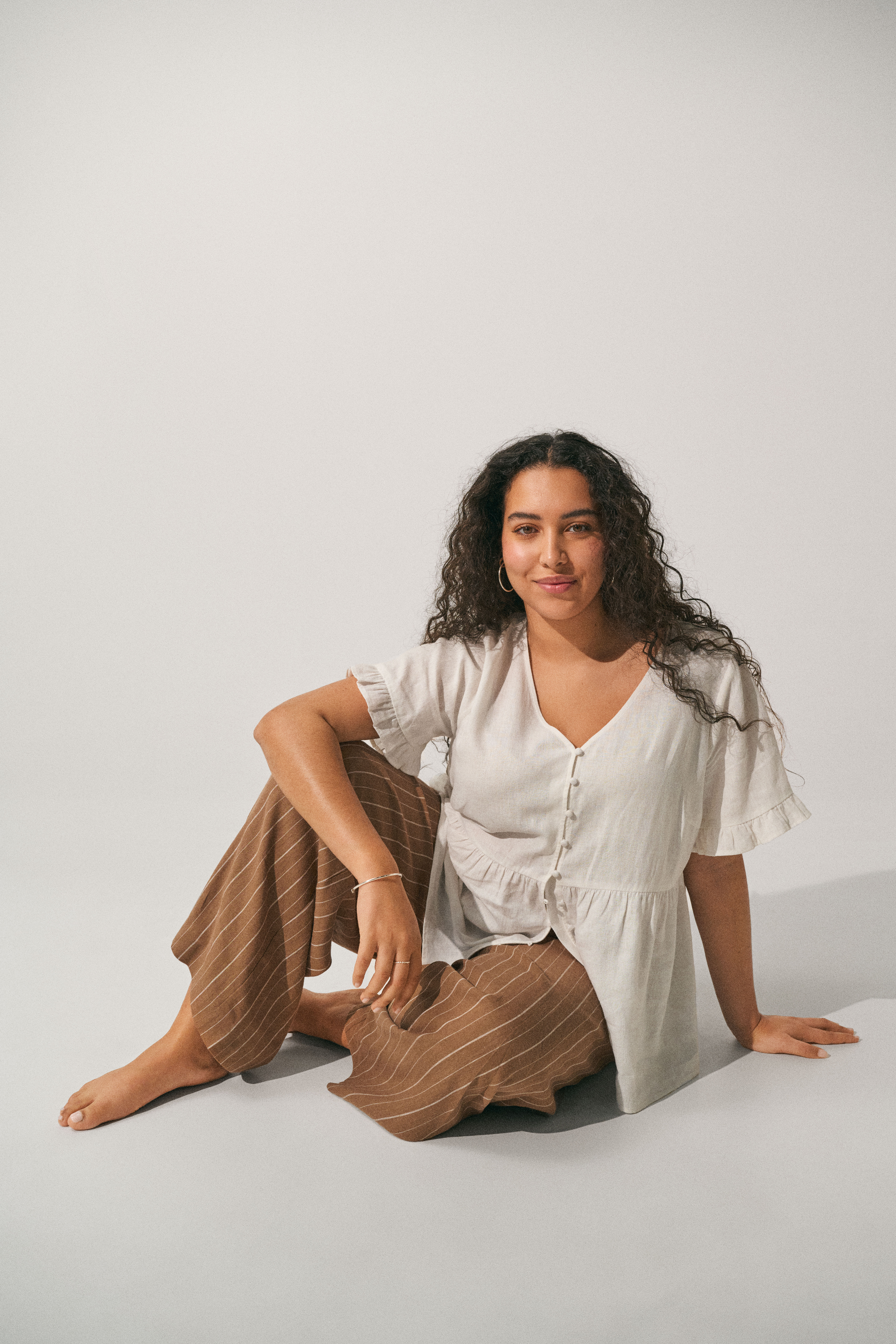 Tenue en lin et viscose, , Model