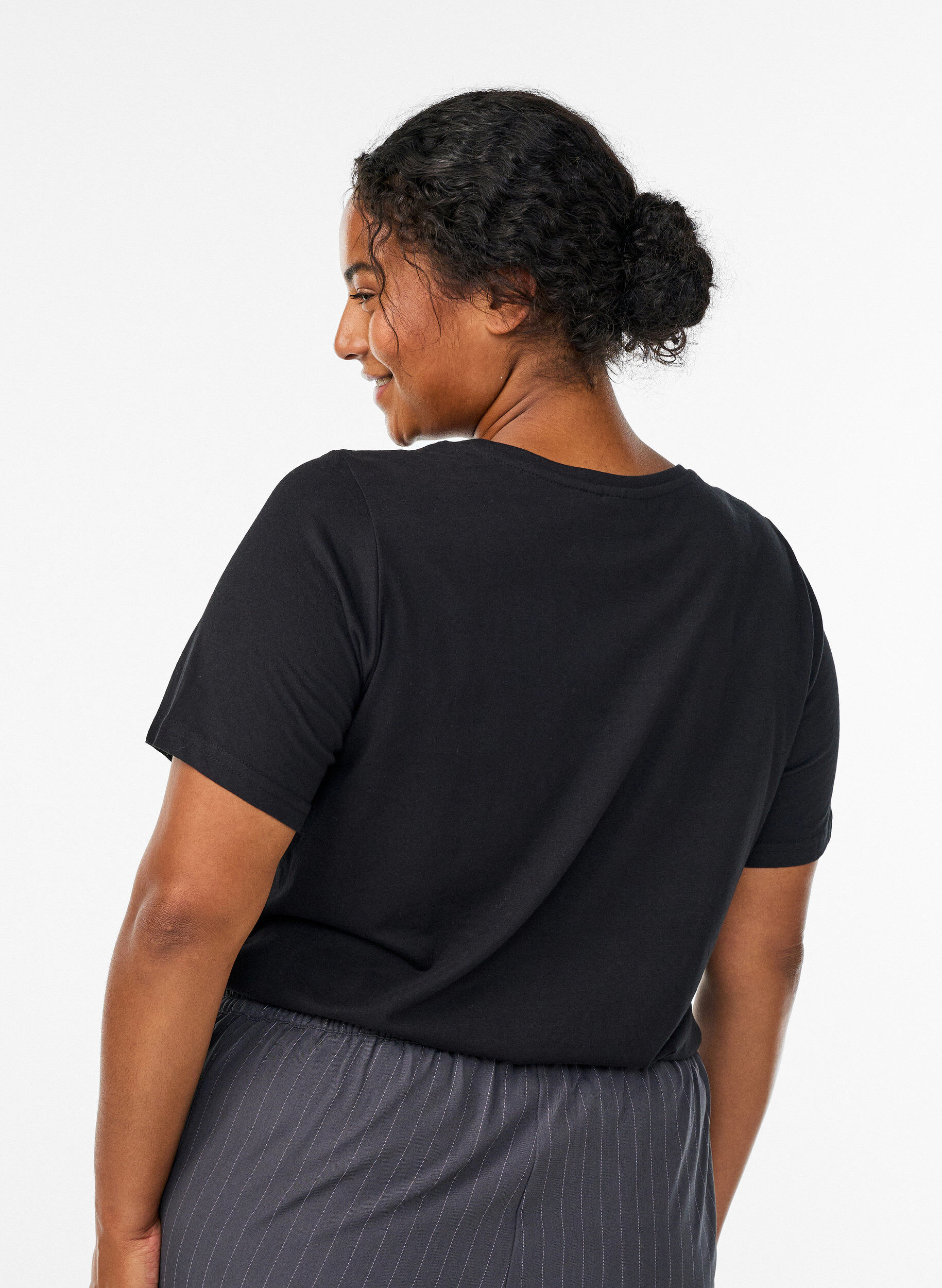 ZizziFLASH - T-shirt met print, Zwart, Model image number 2