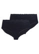 2-pack katoenen panty met kant, Zwart, Packshot image number 1