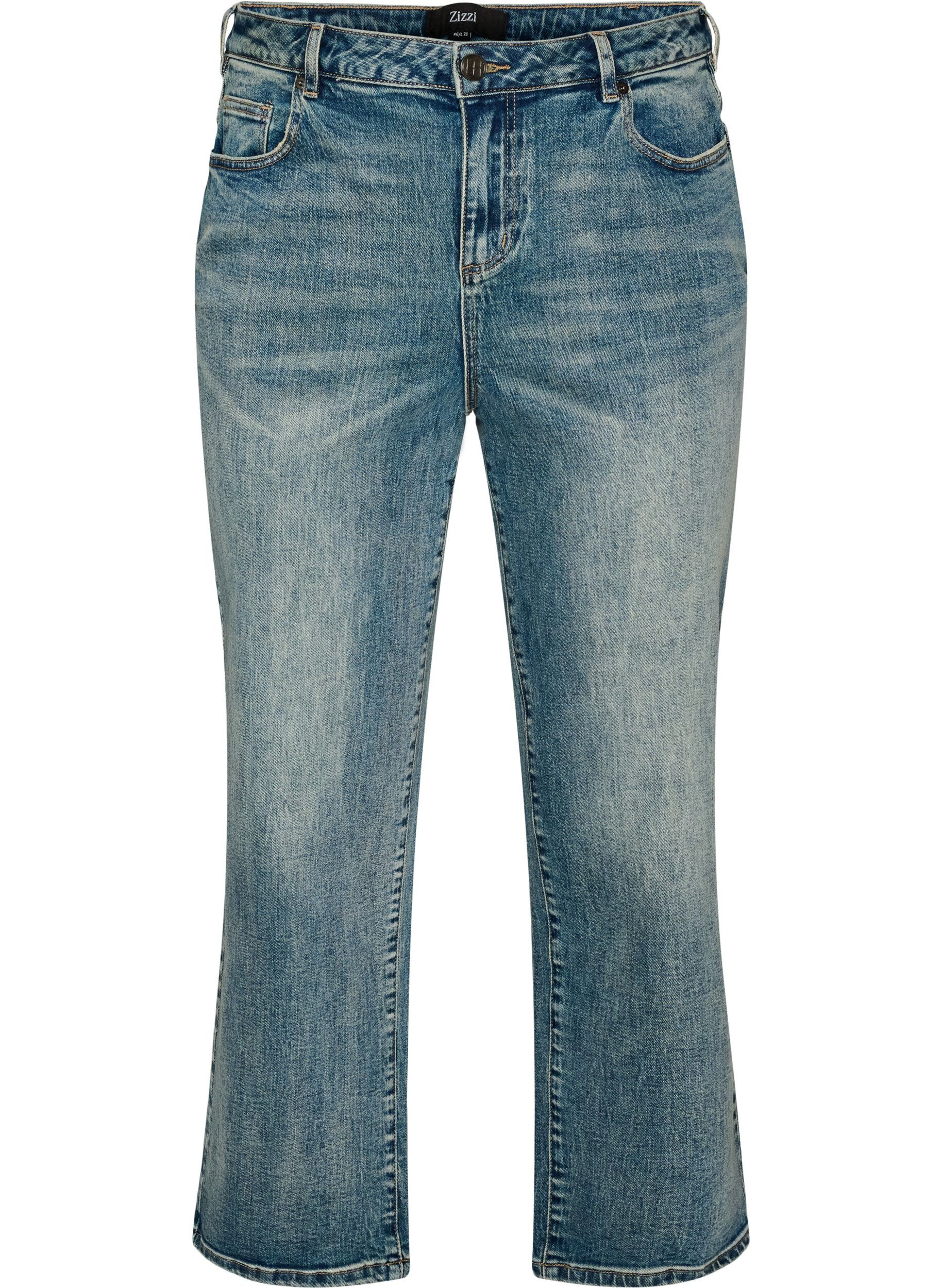 Kiana straight-fit jeans met een licht versleten look