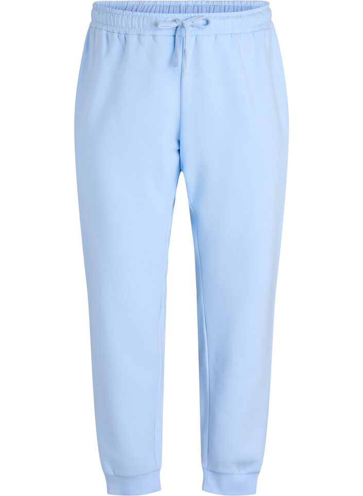 Sweatpants met hoge taille, Blauw, Packshot image number 0