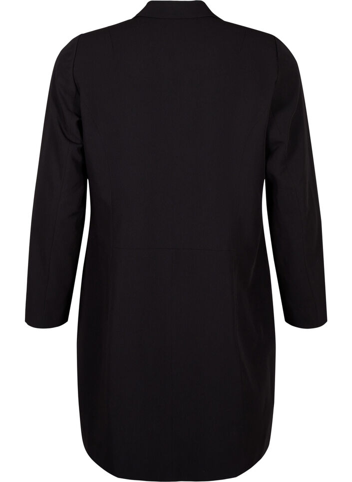 Klassieke lange blazer, Black, Packshot image number 1