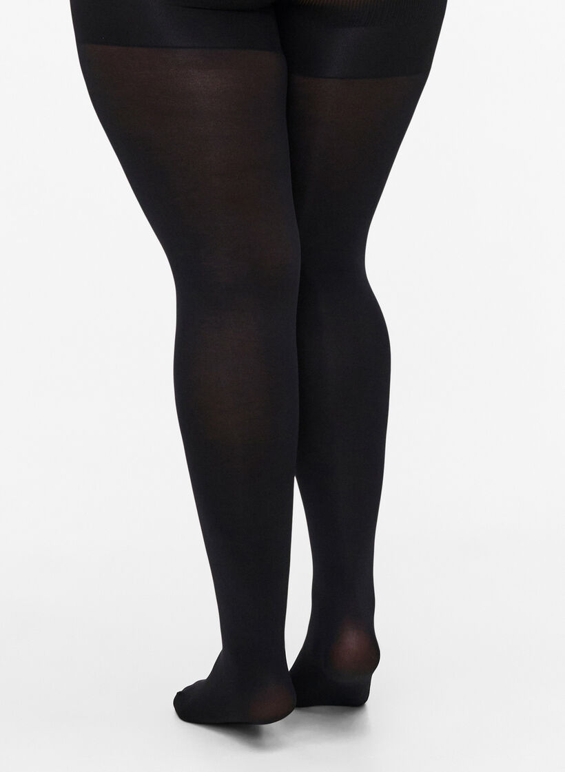 Panty van 100 denier met push-up, Zwart, Model image number 1