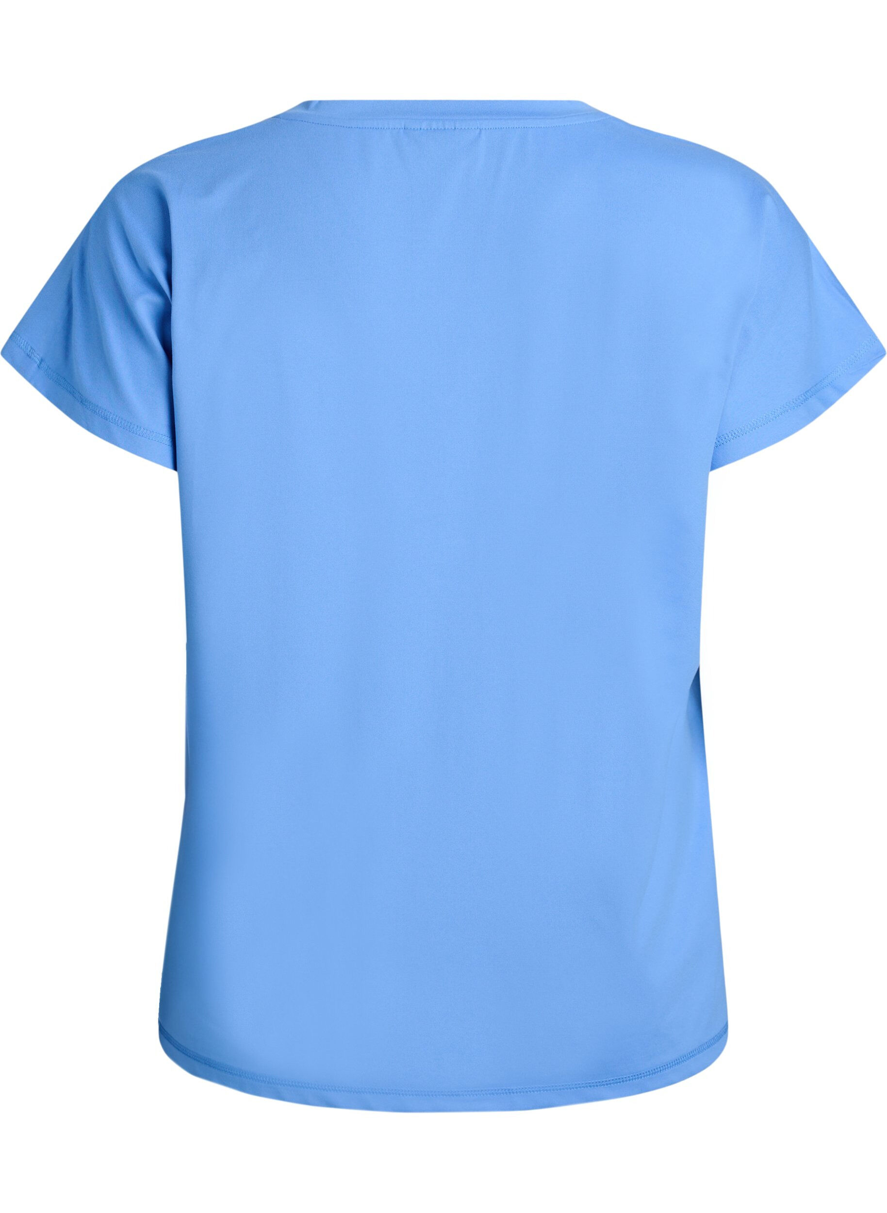 ZizziLosvallend trainings-T-shirt met V-hals, Blauw, Packshot image number 1