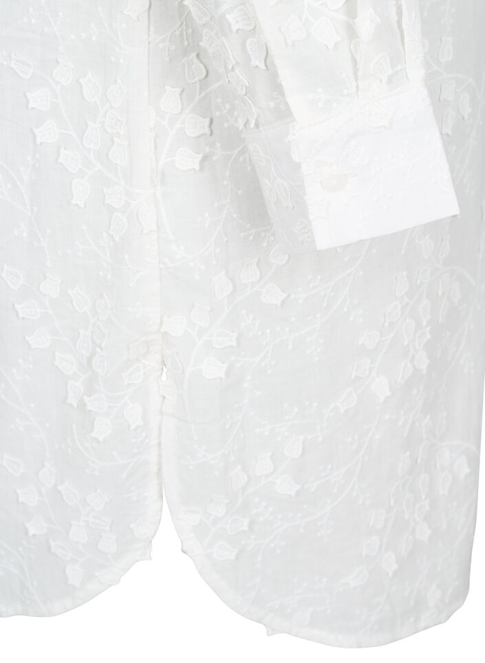 Jurk met geborduurde bloemen, Wit, Packshot image number 3