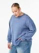 Breisel blouse met knoopdetail, Blauw, Model image number 0