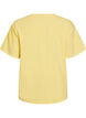T-shirt van biologisch katoen met klein frontmotief, Geel, Packshot image number 1