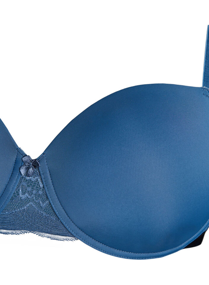 Soutien-gorge moul&eacute; avec r&eacute;sille, Bleu, Packshot image number 2