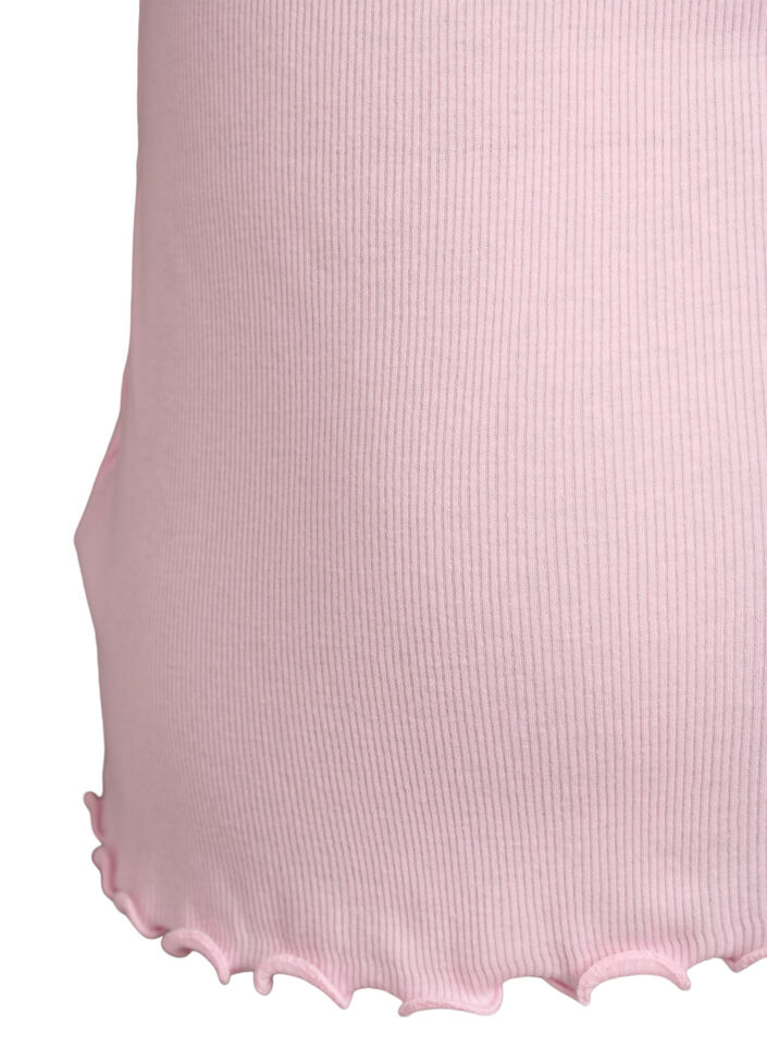 Haut avec bordure en dentelle, Rose, Packshot image number 3