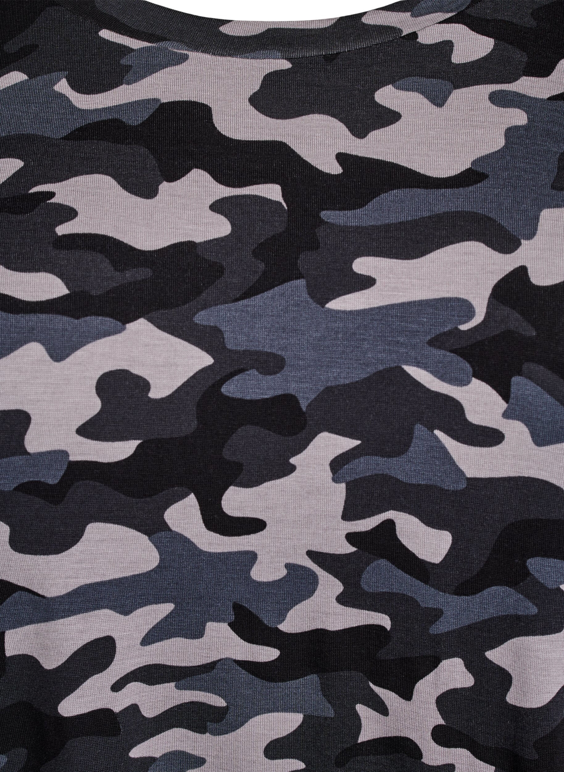 ZizziT-shirt met TENCEL&trade; Lyocell en camouflageprint, , Packshot image number 2