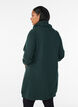Kort sweatshirt jurk met hoge kraag en zakken, Groen, Model image number 2