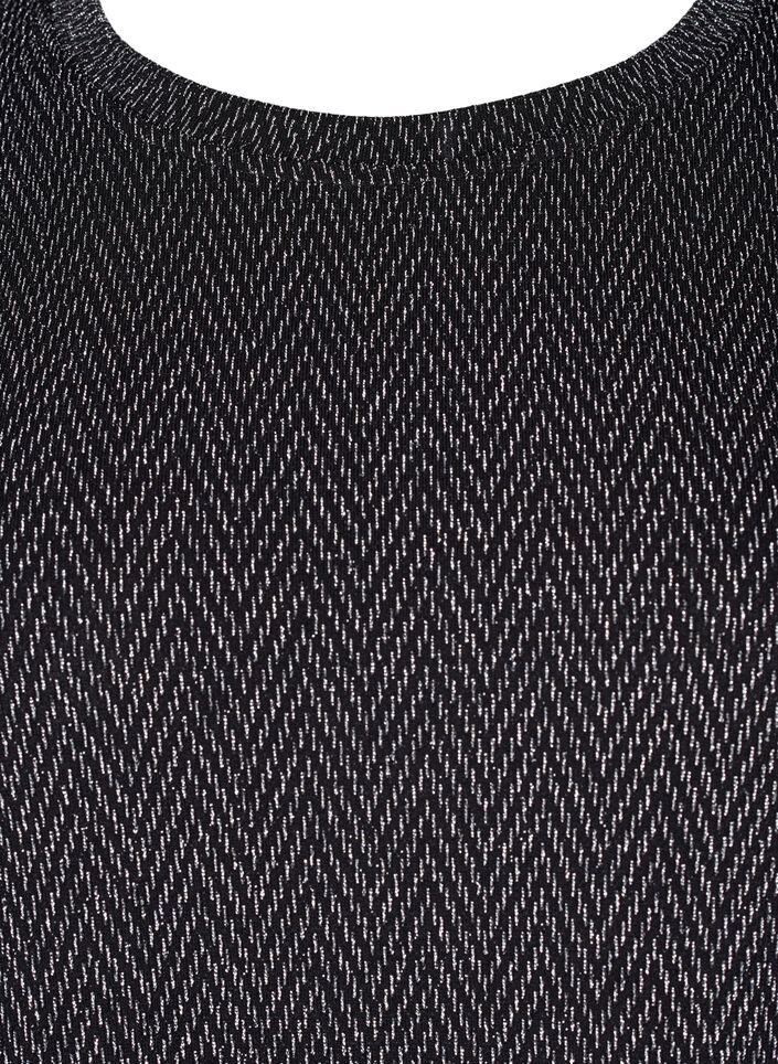 Blouse met glinsterend patroon, Silver ZigZagShimmer, Packshot image number 2