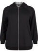 Sweatvest met capuchon en zakken, Zwart, Packshot image number 0