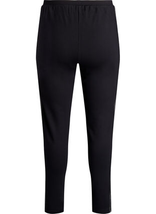 ZizziLeggings met glitterstreep en splits, Zwart, Packshot image number 1