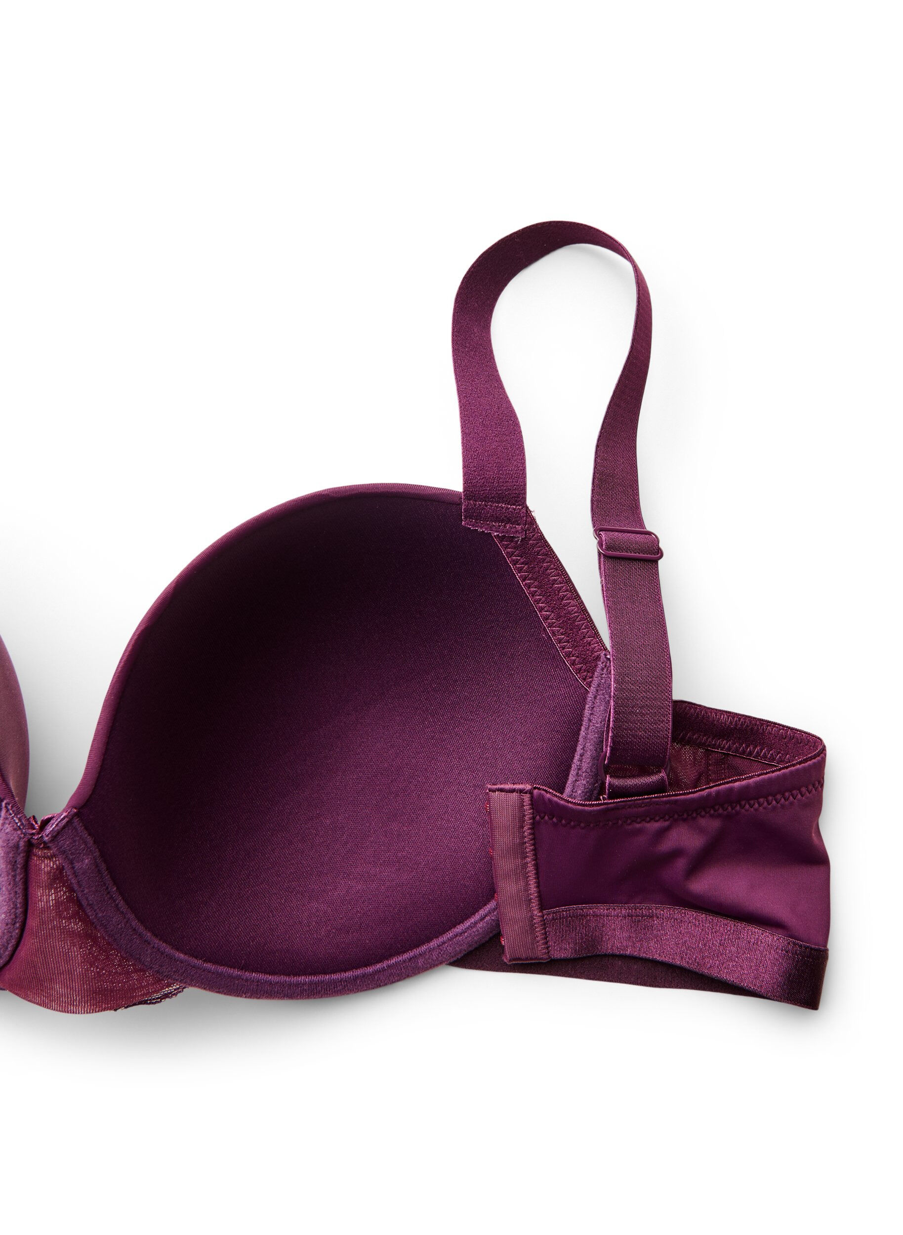 Zizzi Soutien-gorge moul&eacute; avec maille, Violet, Packshot image number 3