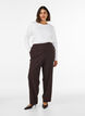 Basic T-shirt met ronde hals en lange mouwen, Wit, Model image number 1