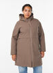 Winterjas met verstelbare taille, Bruin, Model image number 0