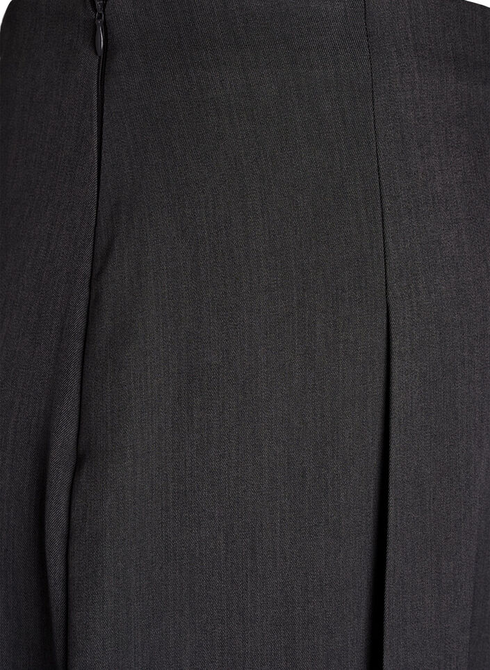 Midirok met wijde plooien, Grijs, Packshot image number 3