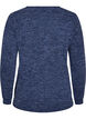 Jersey blouse met V-hals en lange mouwen, Blauw, Packshot image number 1