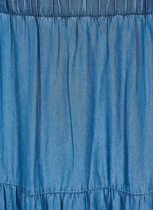ZizziDenim maxi rok met ruches, Blue Denim, Packshot image number 2