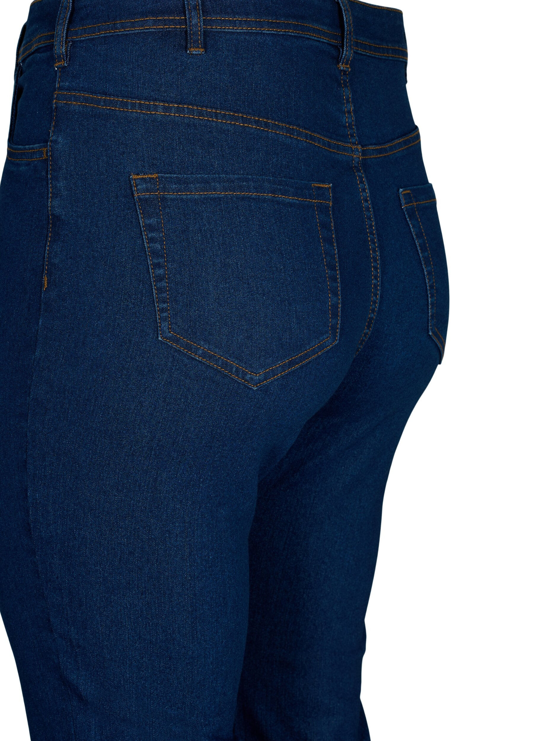 ZizziHoog getailleerde jeans met bootcut, Blauw, Packshot image number 3