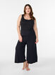 Jersey culotte broek met hoge taille, Zwart, Model image number 0