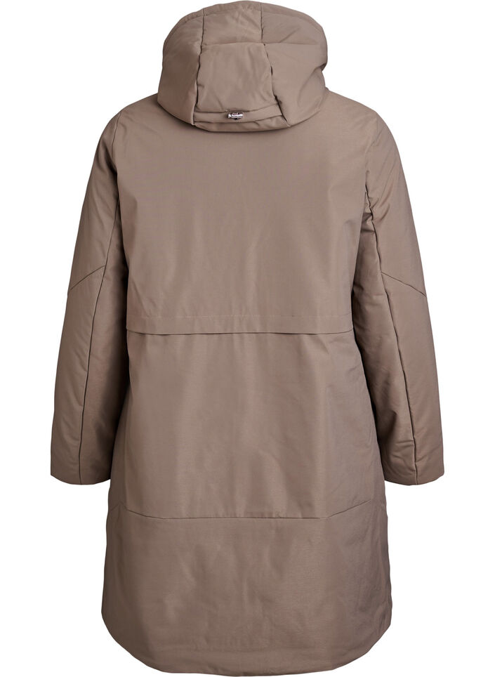 Winterjas met verstelbare taille, Bruin, Packshot image number 1