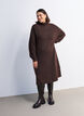 Gebreide jurk met col, Bruin, Model image number 0
