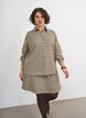Rok met een mini-ruitpatroon en rhinestones, Bruin, Model image number 0