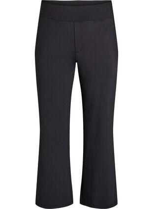 ZizziStijlvolle workout broek met een lichte flare, Zwart, Packshot image number 0