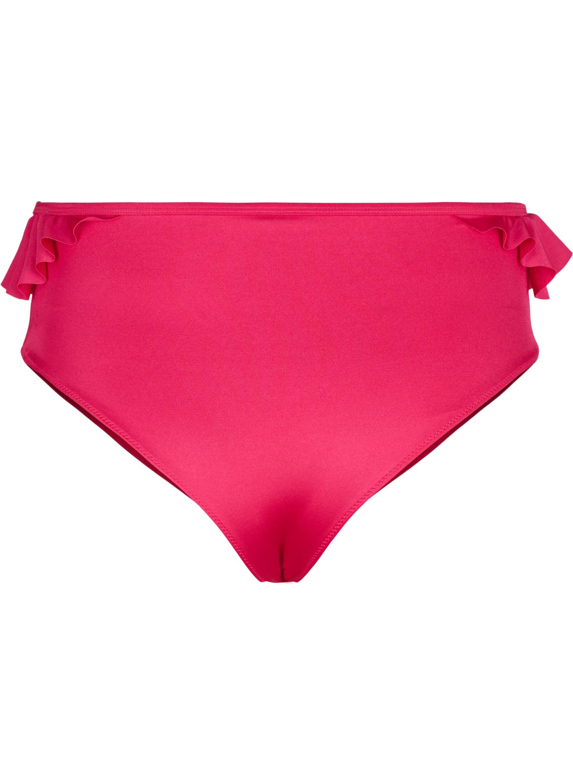 ZizziBikinislip met ruches, Roze, Packshot image number 1