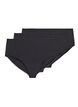 3-pack katoenen slip met normale taille, Zwart, Packshot image number 0