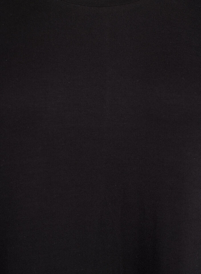T-shirtjurk van jersey met zijsplitten, Zwart, Packshot image number 2