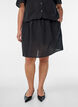 Korte rok met broderie anglaise en elastische tailleband, Zwart, Model image number 2