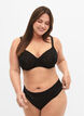 Beha met volledige bedekking en tekstopdruk, Black, Model image number 2