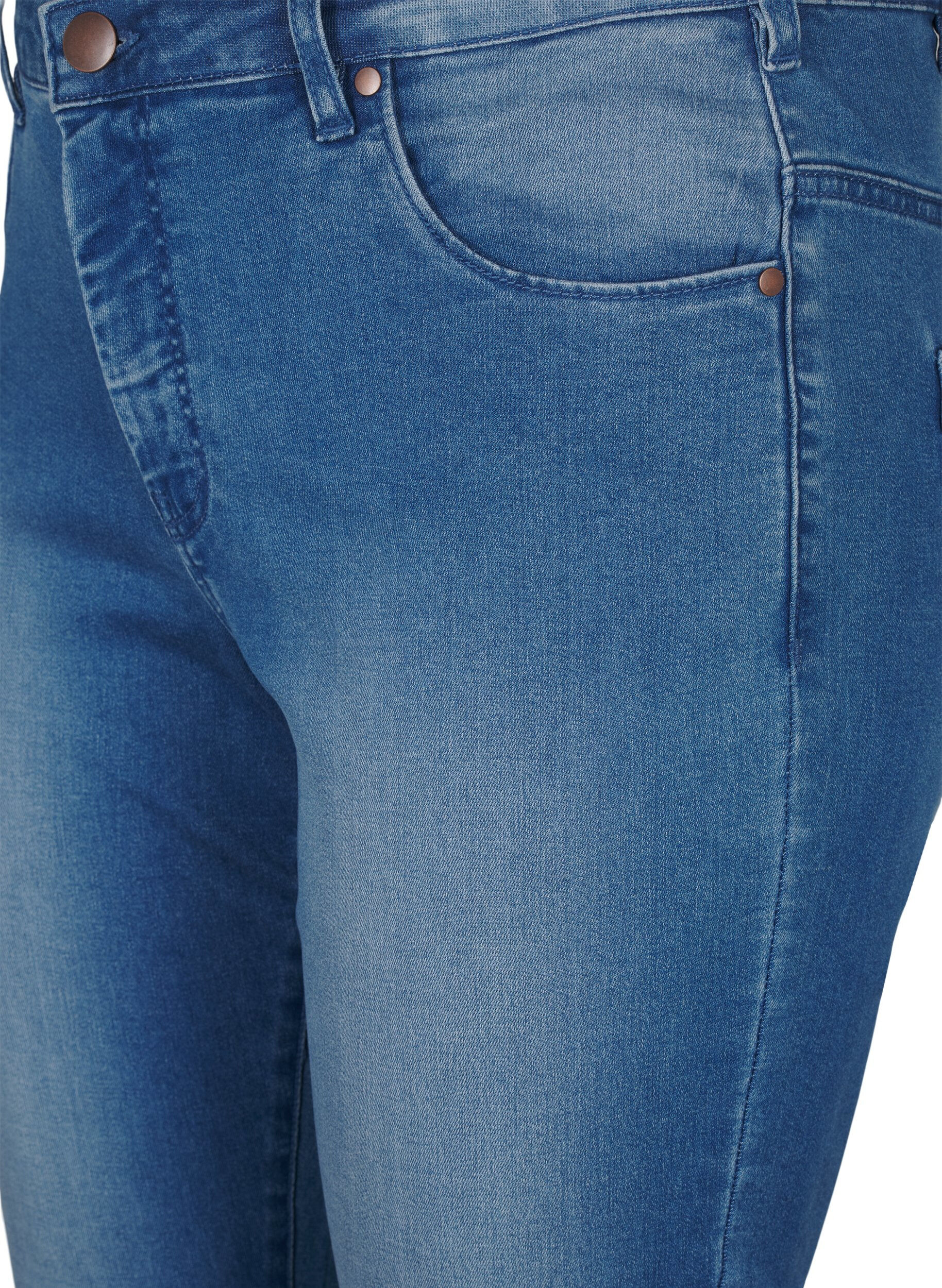 ZizziSlim fit Emily jeans met normale taille, Blauw, Packshot image number 2