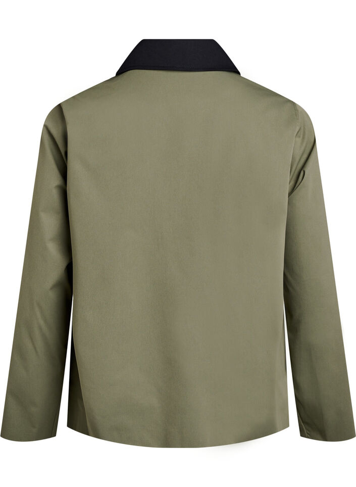 Voorjaarsjack met strikdetails, Deep Lichen Green, Packshot
