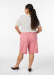 High-waist gekleurde denim bermudashorts, Rood, Model image number 2