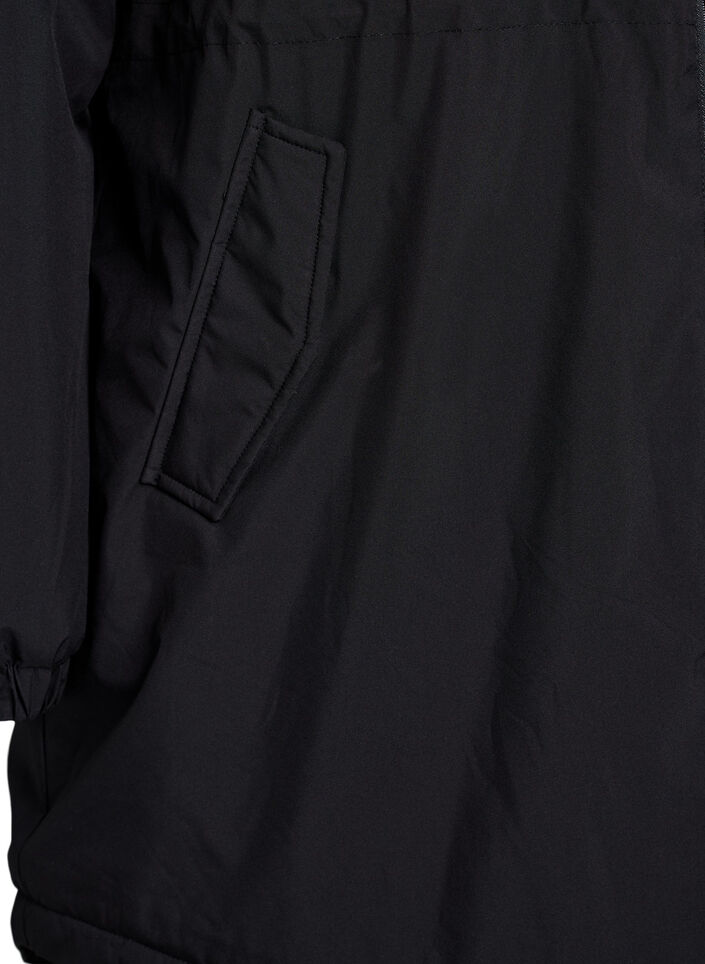 Lichtgewicht gewatteerde parka met een capuchon, Zwart, Packshot image number 3