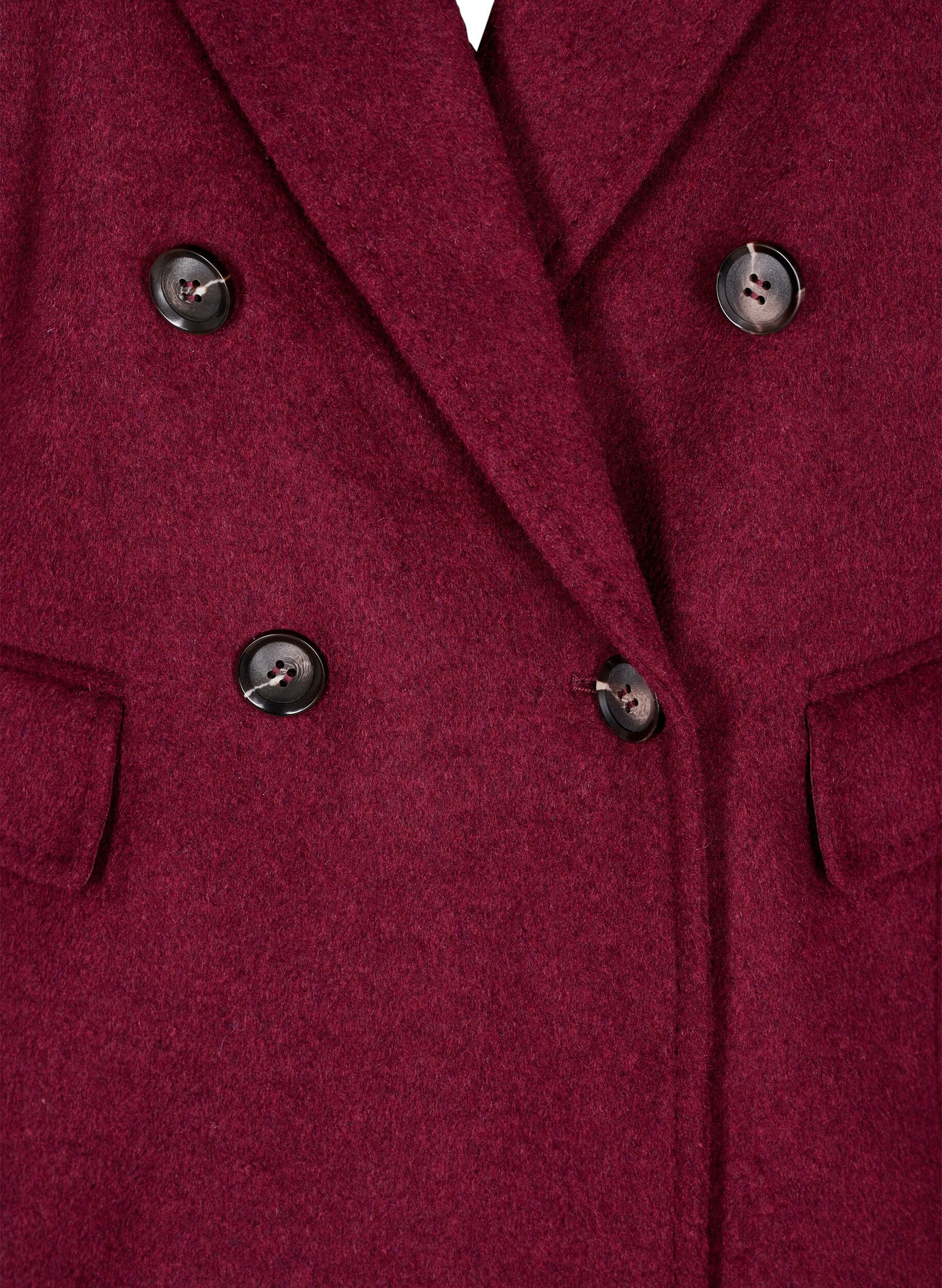 ZizziBlazer met een double-breasted sluiting en klassieke revers, Rood, Packshot image number 2