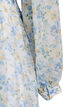 Midi jurk met bloemen, wikkellook en smock, Blauw, Packshot image number 3