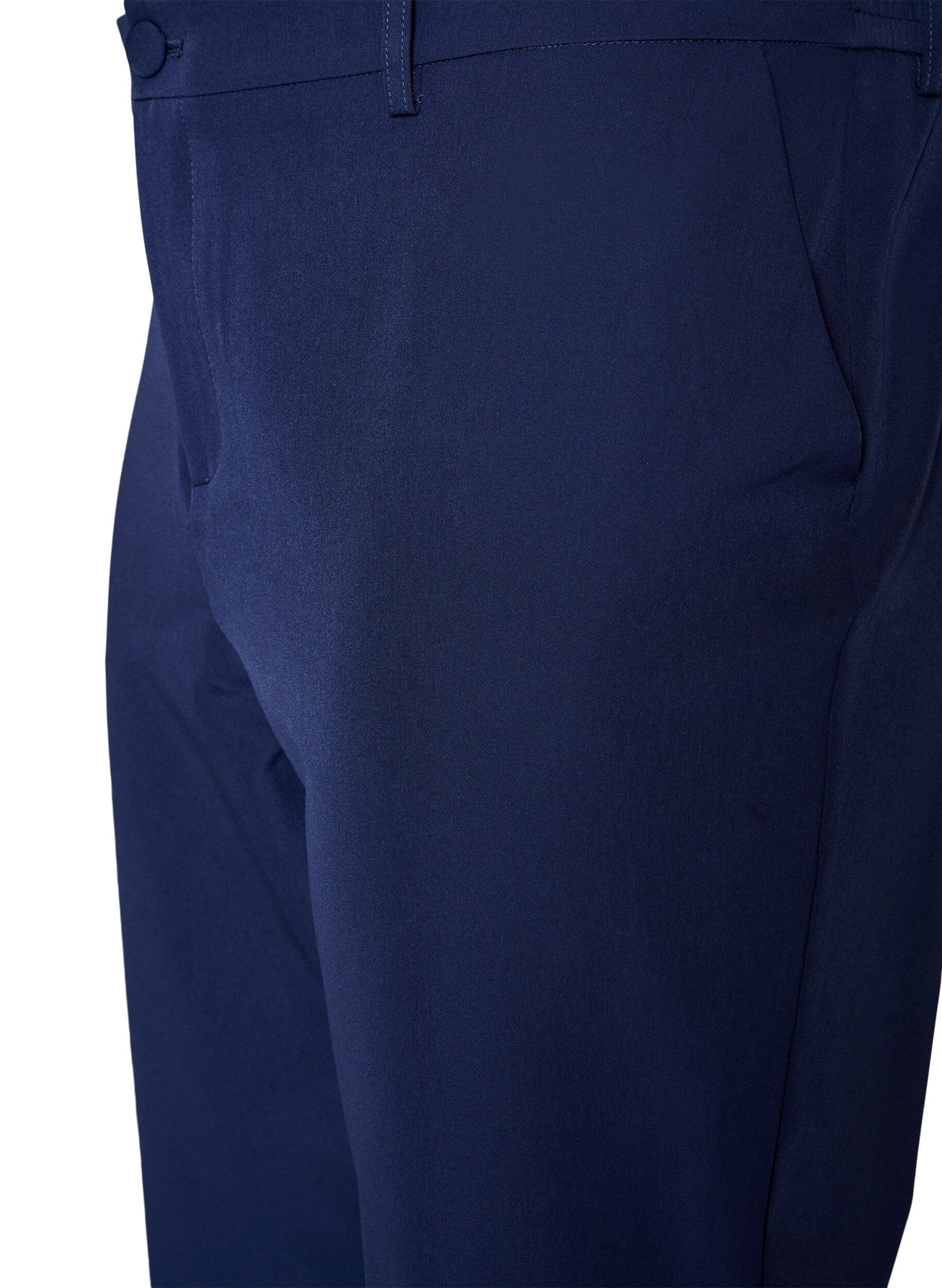 ZizziBroek met zakken en rechte pijpen, Blauw, Packshot image number 2