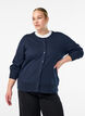 Fijngebreide vest met ronde hals, Blauw, Model image number 0