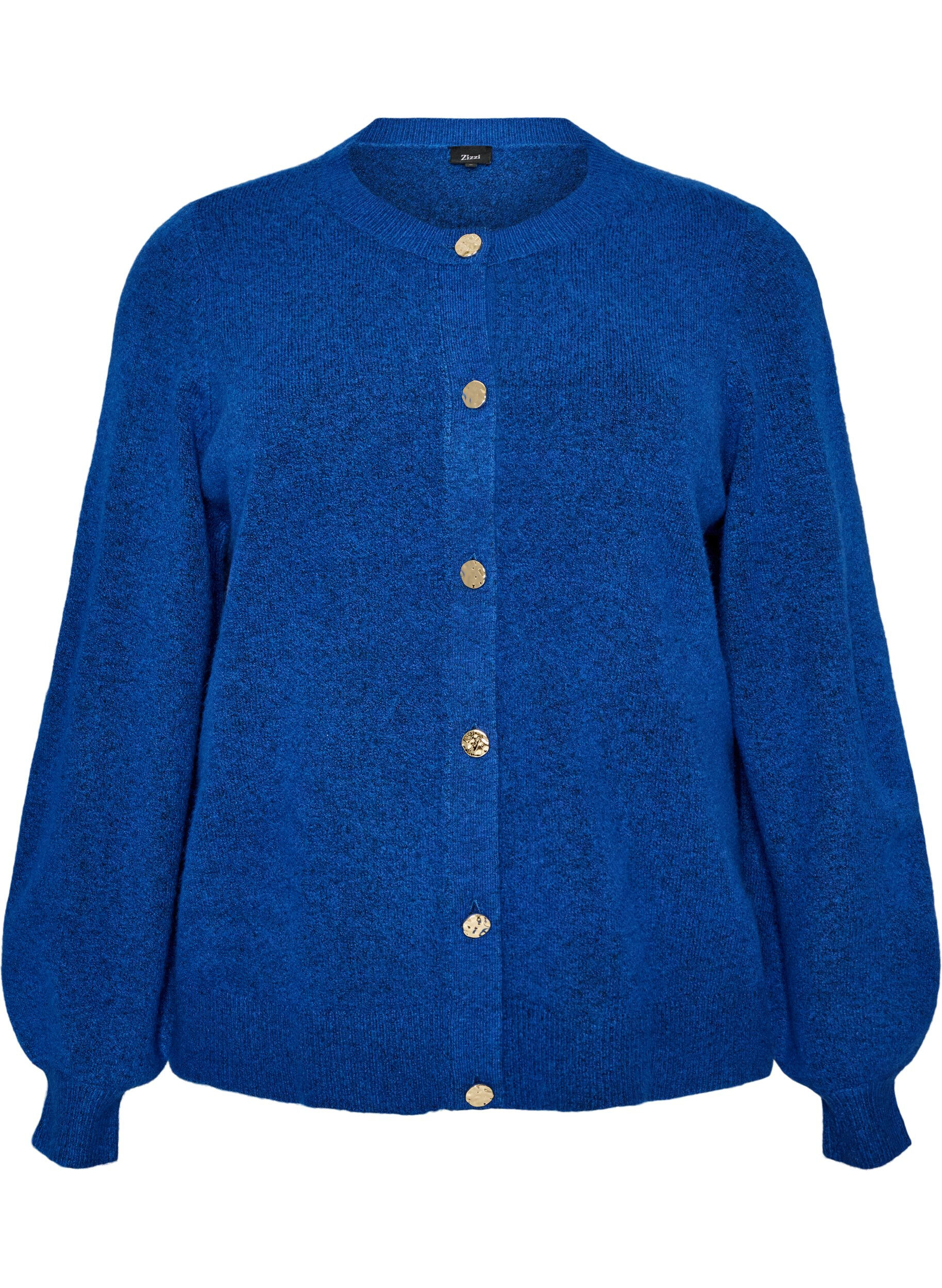 Cardigan in zacht breisel met goudkleurige knopen