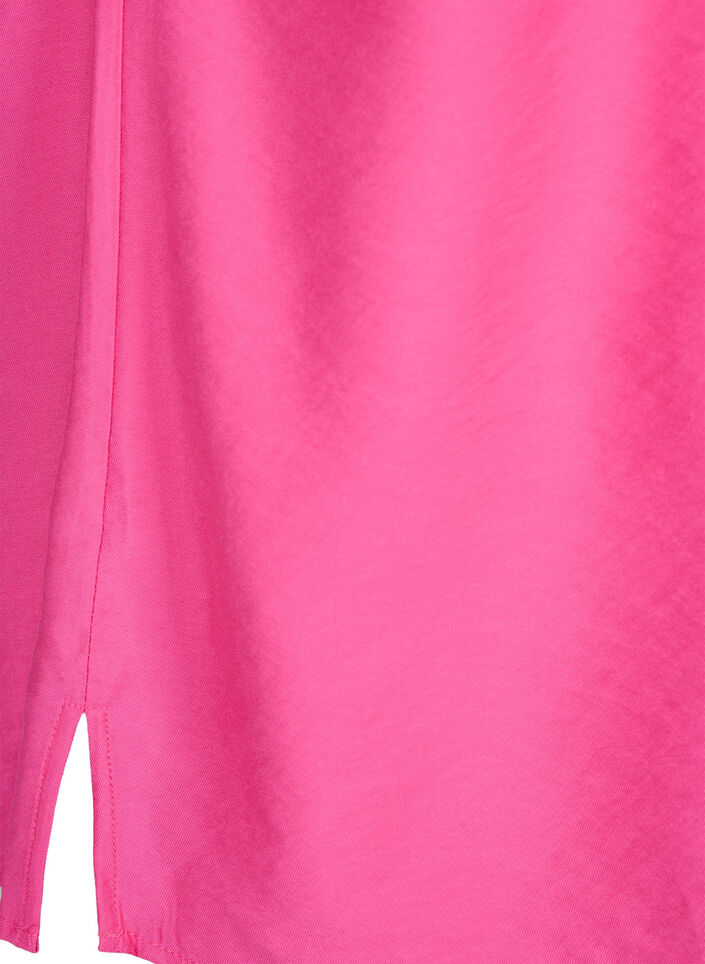 One-shoulder blouse in viscose, Roze, Packshot image number 3