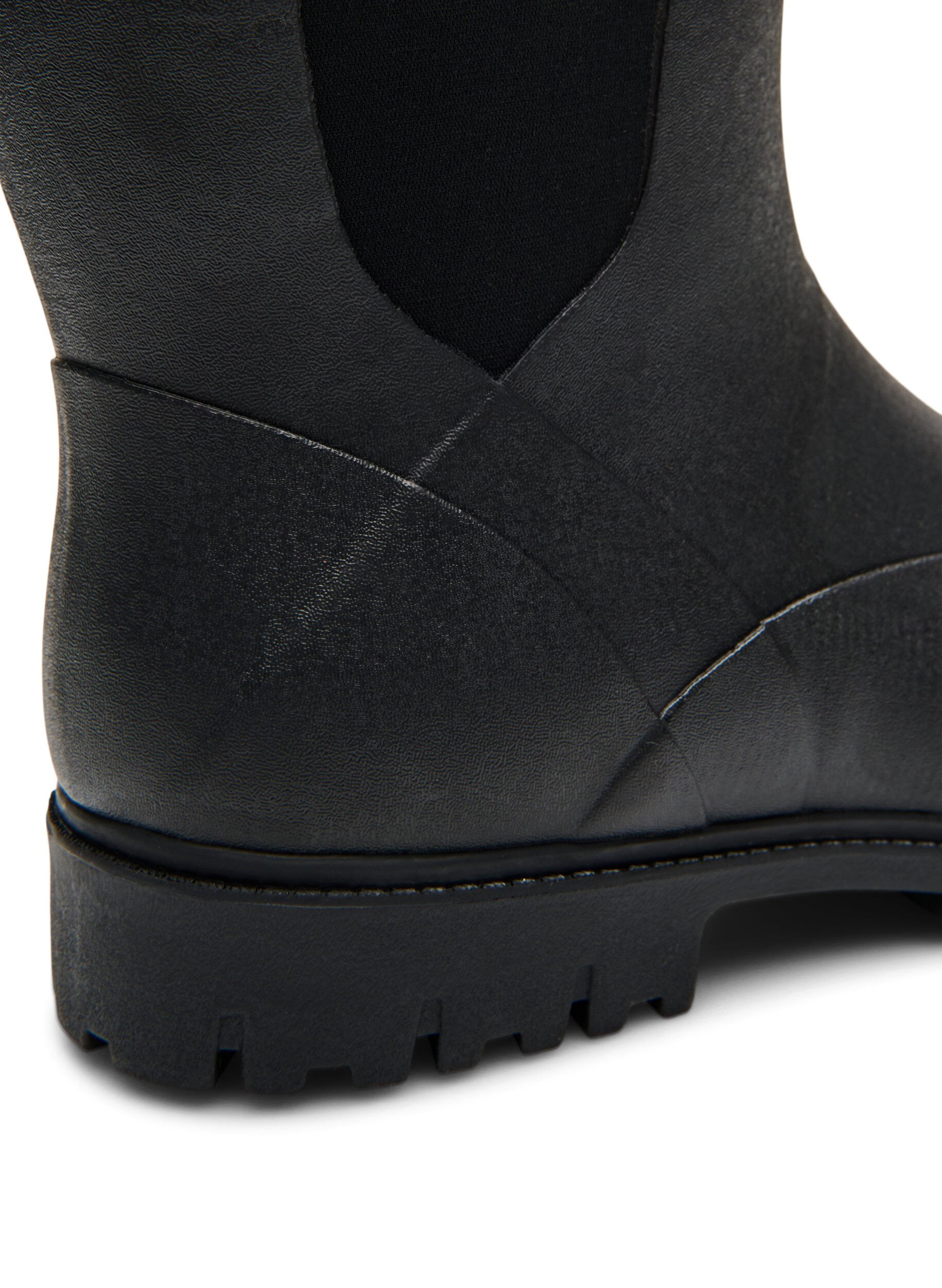 ZizziWide fit - Korte regenlaarzen met elastische neopreen schacht, Zwart, Packshot image number 4