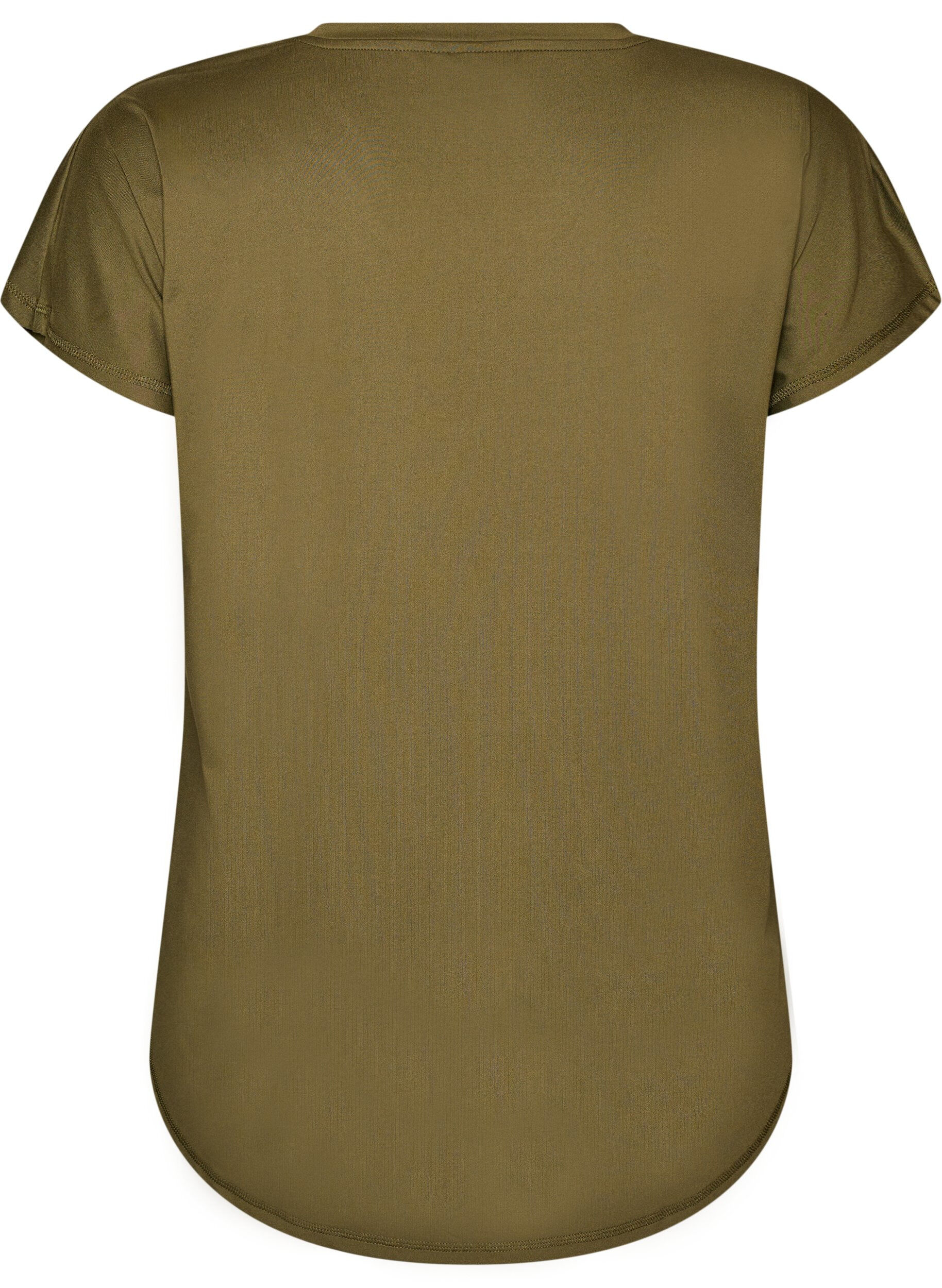 ZizziSportief t-shirt met korte mouwen en v-hals, Groen, Packshot image number 1